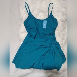 CUPSHE Women's One Piece Swimsuit Scoop Neck Adjustable Straps Knot Front size L